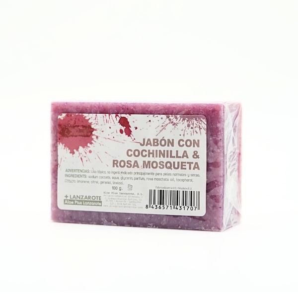SAVON ARTISANAL A LA ROSE MUSQUEE ET COCHENILLE 100g