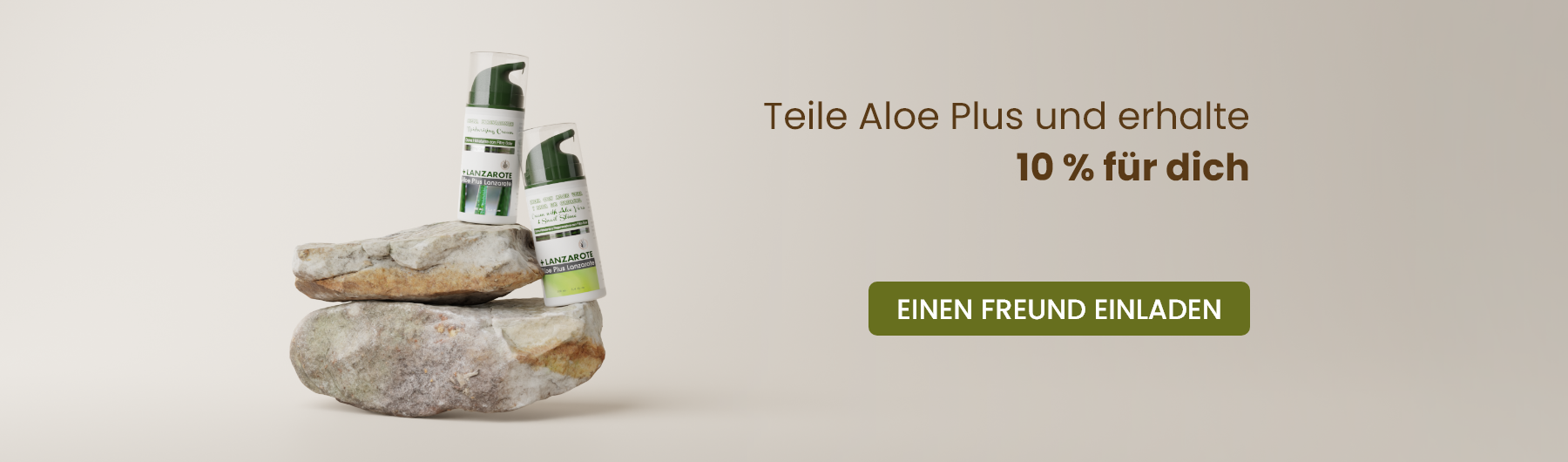 Teile Aloe Plus und erhalte 10 % für dich