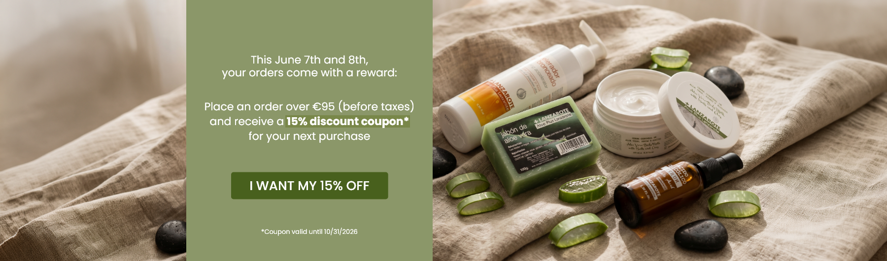  Place your order today and get 15% off