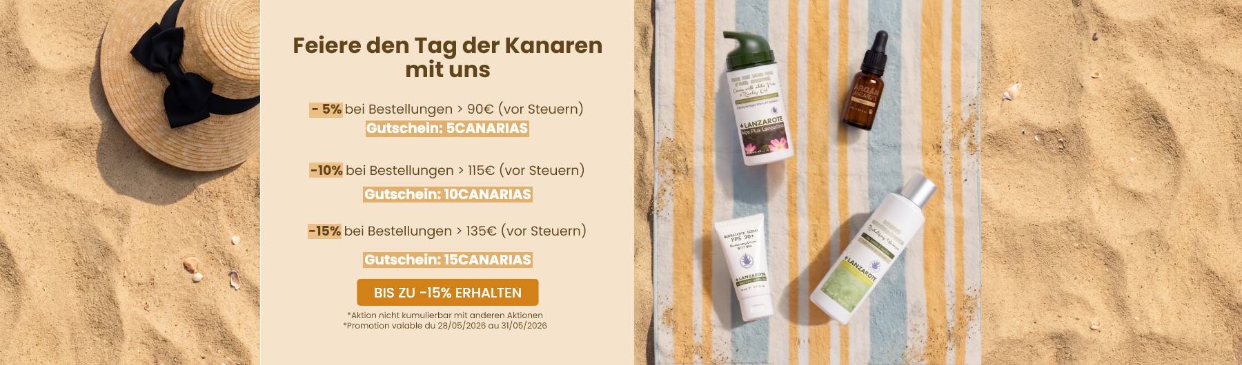  Bis zu -15% auf der ganzen Webseite (nur wenige Tage)