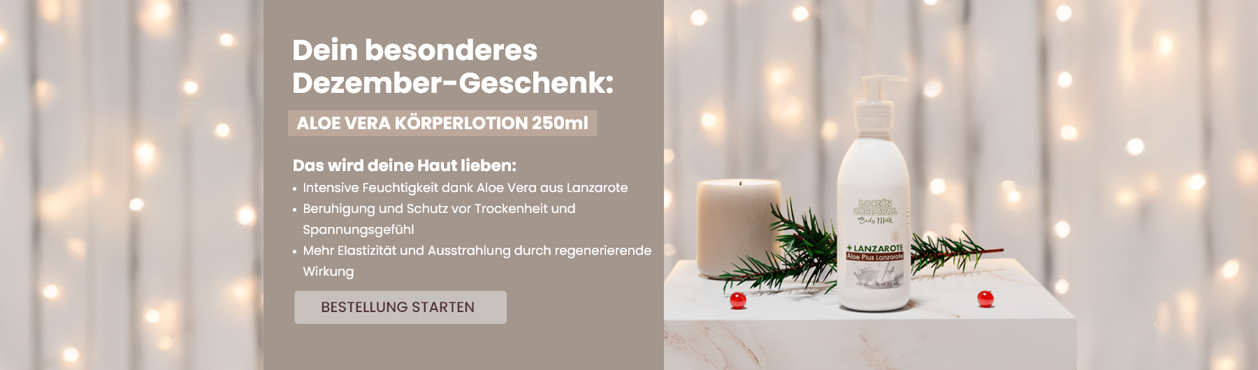 Dein Geschenk im Dezember: ALOE VERA KÖRPERLOTION 250 ML