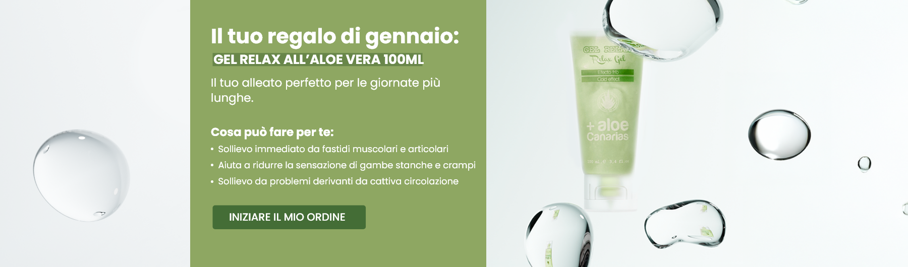  Il tuo regalo di gennaio: Gel Relax all’Aloe Vera 100ml