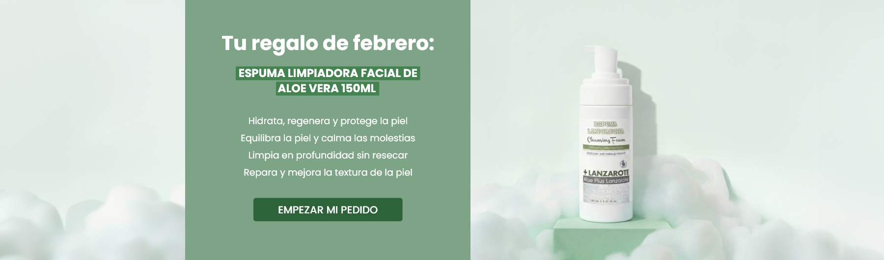 Tu regalo de febrero: Espuma limpiadora facial 150ml