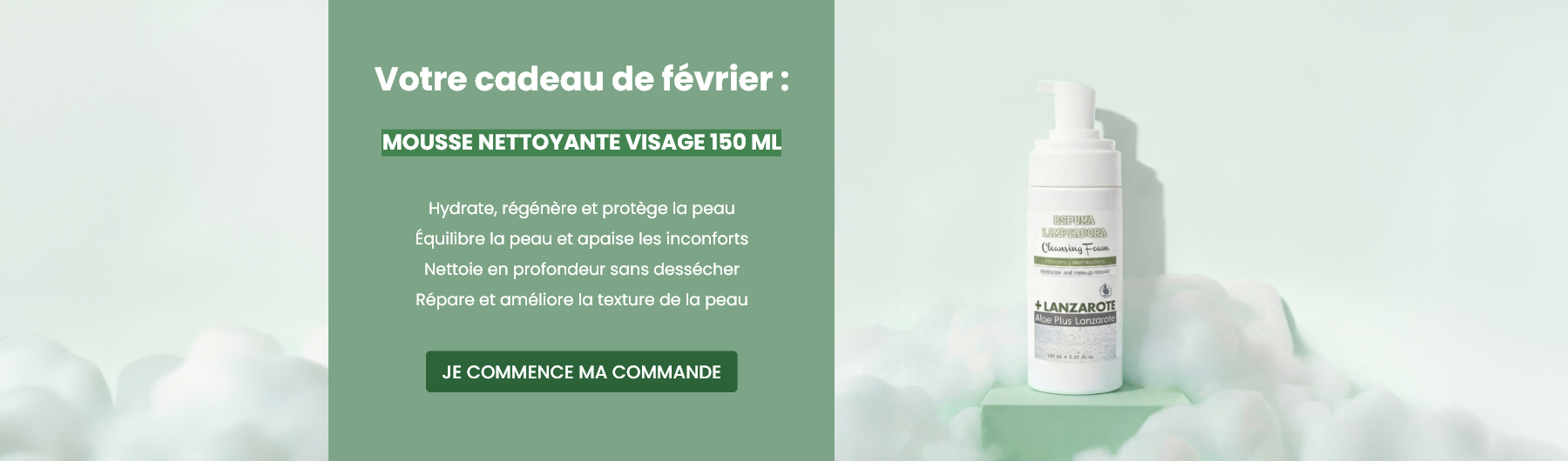 Votre cadeau de février : Mousse nettoyante visage 150 ml