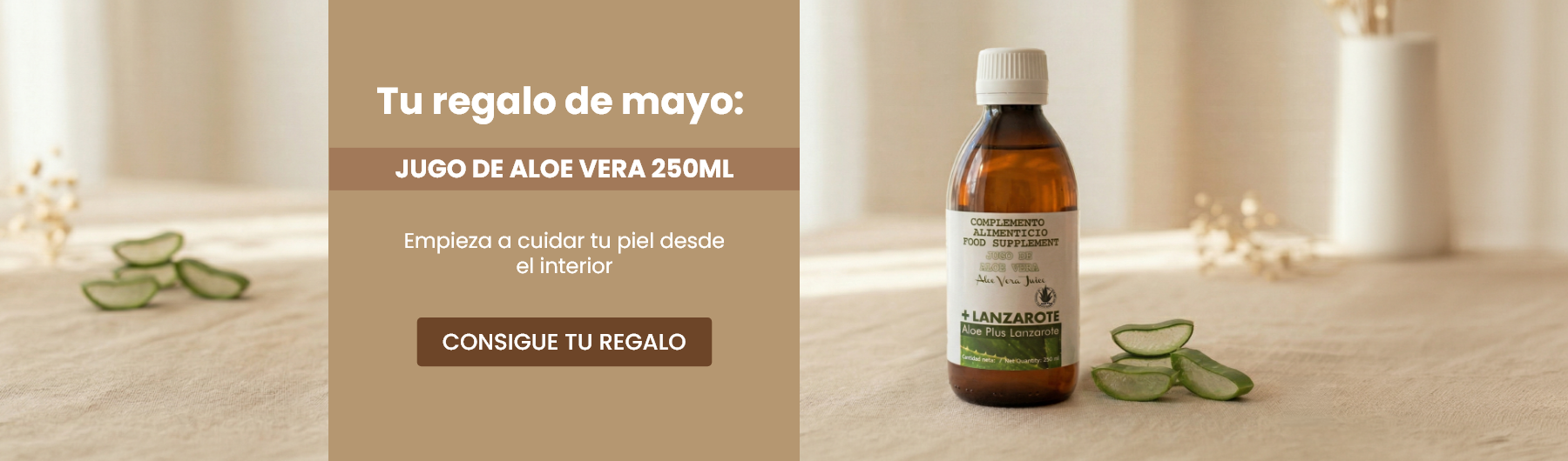 Tu regalo de mayo: Jugo de aloe vera 250ml 