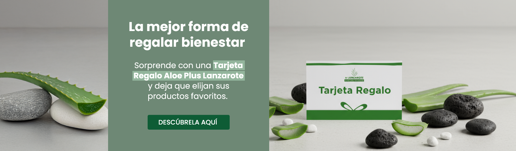 Tarjeta regalo: Regala bienestar, regala aloe. 