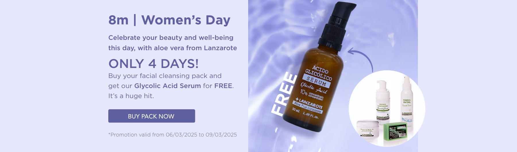 Facial Cleansing Pack + FREE Serum for you.