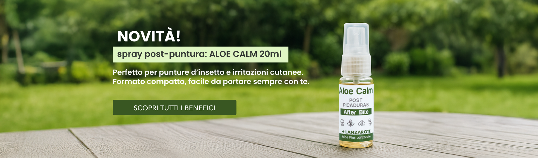 Scopri il nostro NUOVO spray post-puntura: ALOE CALM