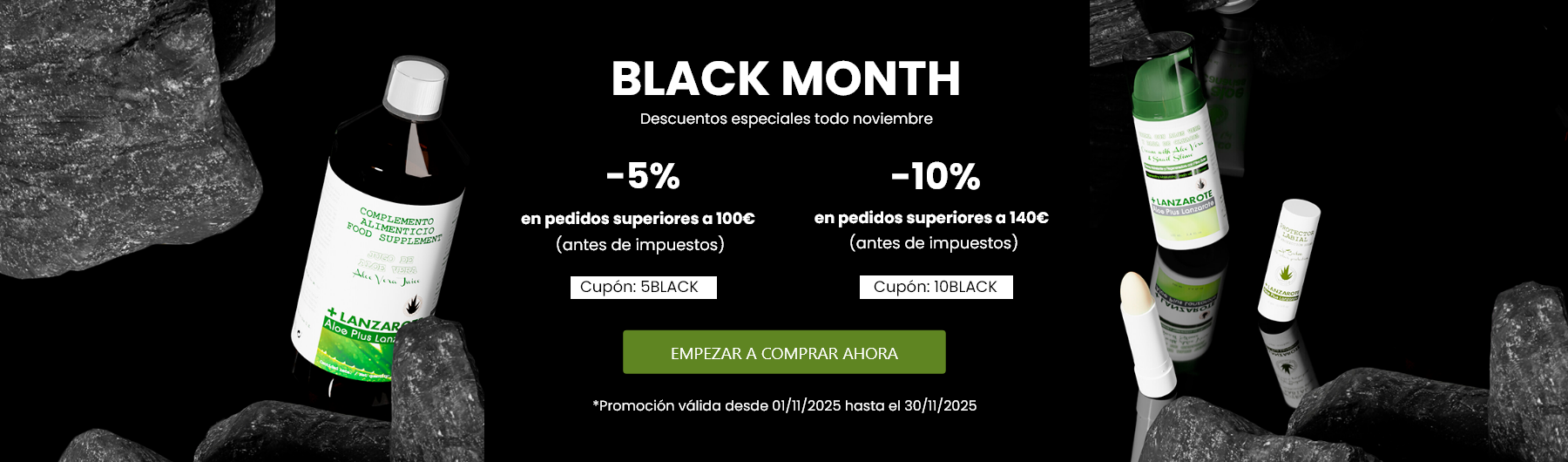 Descubre todos los descuentos del BLACK MONTH  