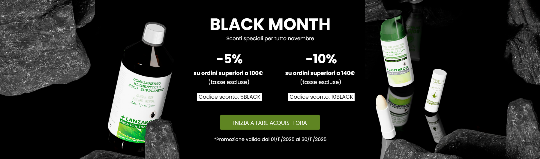 Scopri tutti gli sconti del BLACK MONTH
