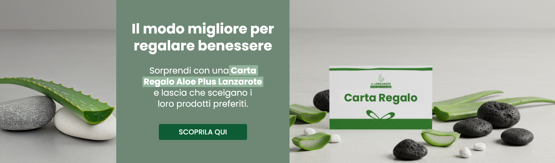 Carta regalo: Regala benessere, regala aloe.