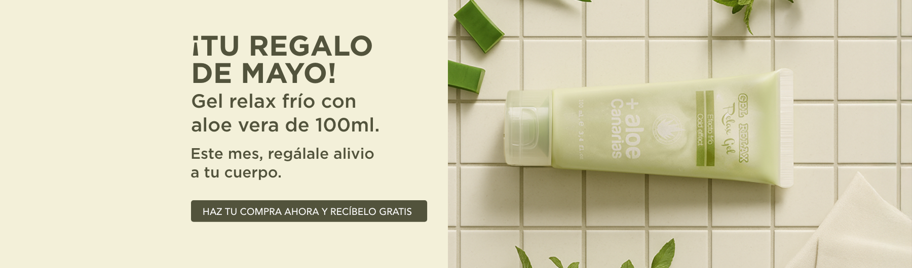 Tu regalo de mayo: Gel relax efecto frío de aloe vera 100ml