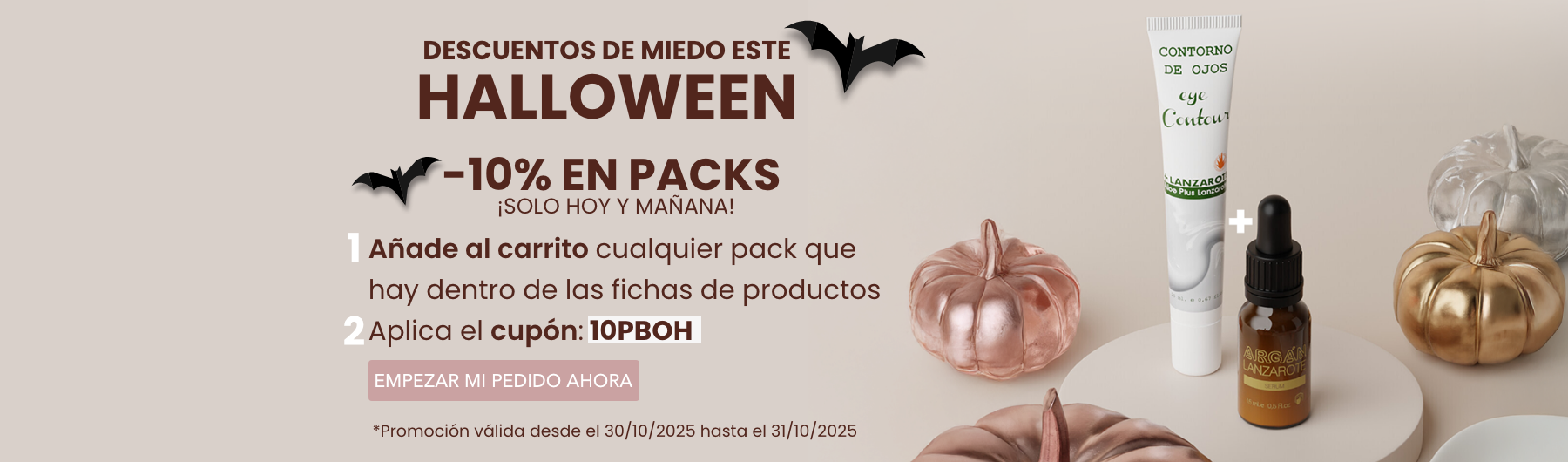 -10% en packs. ¡Sólo hoy y mañana!